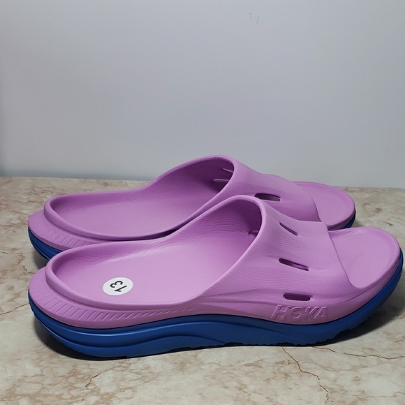Hoka Ora Recovery Slide Cyclamencostal Purple and Blue Slide Sandals main image 5